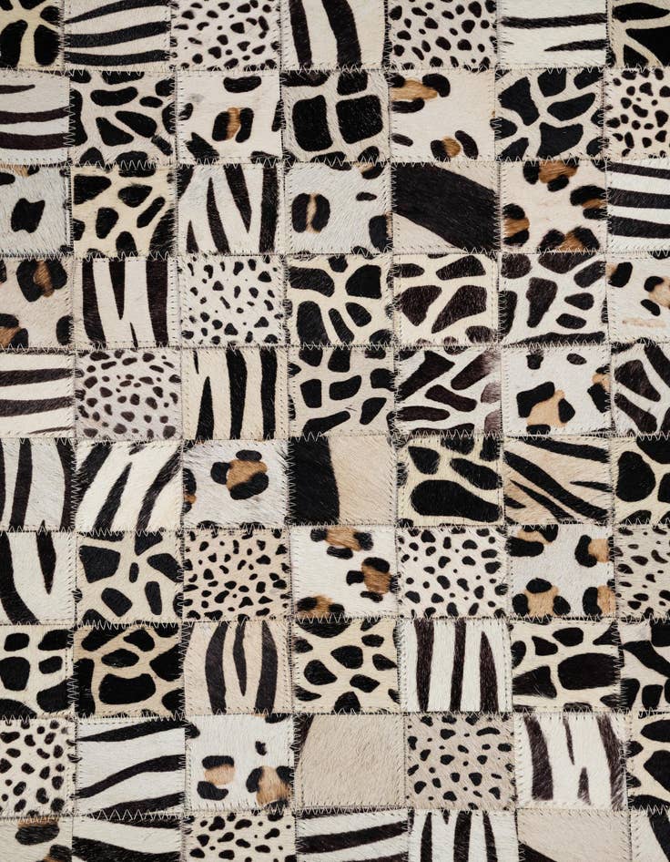 Detail image of  5' 1 x 8' Cowhide Leather Rug