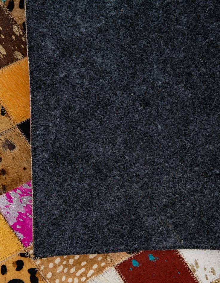 Detail image of  5' 1 x 8' Cowhide Leather Rug