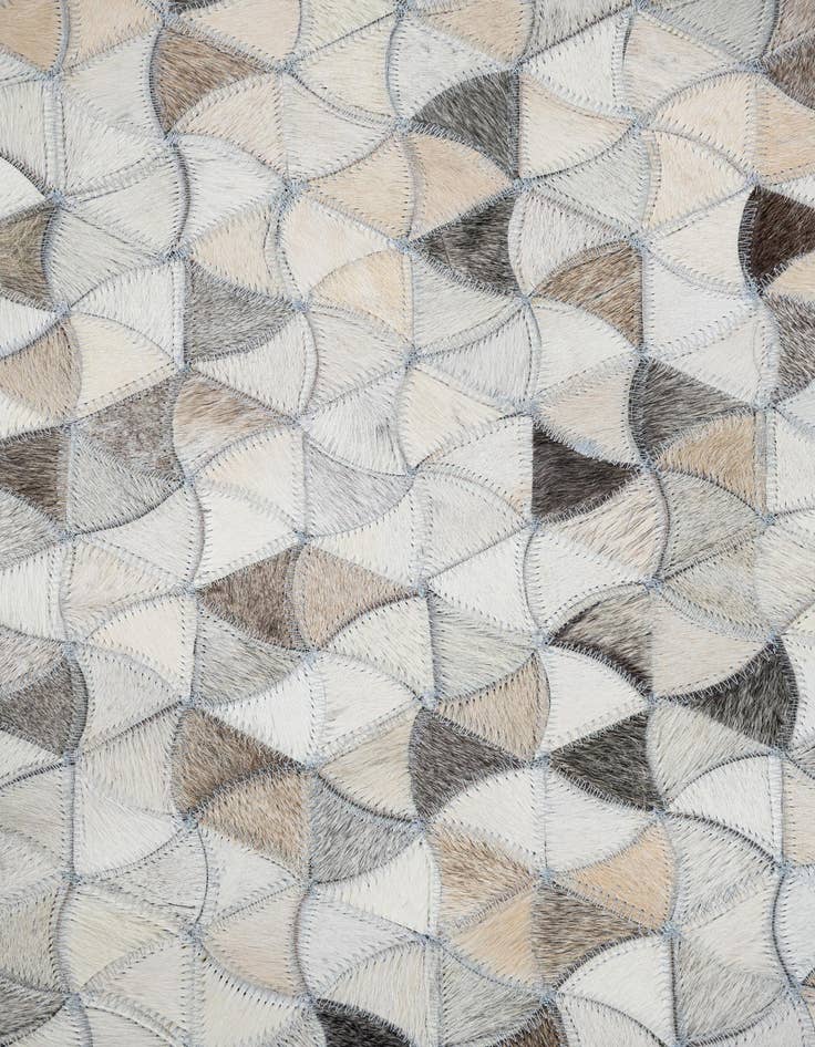 Detail image of  5' 1 x 7' 10 Cowhide Leather Rug