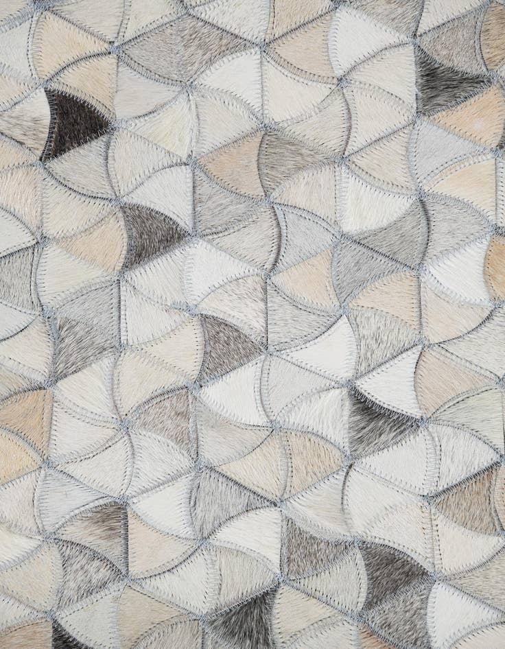 Detail image of  5' 1 x 7' 10 Cowhide Leather Rug