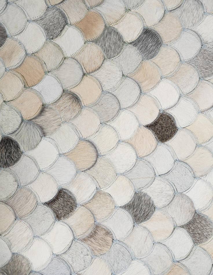 Detail image of  5' 1 x 8' Cowhide Leather Rug