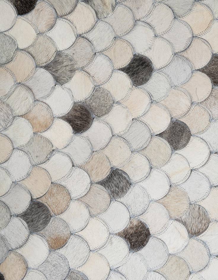 Detail image of  5' 2 x 8' 1 Cowhide Leather Rug