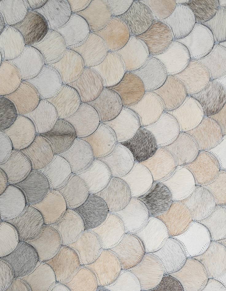 Detail image of  5' 2 x 8' 1 Cowhide Leather Rug