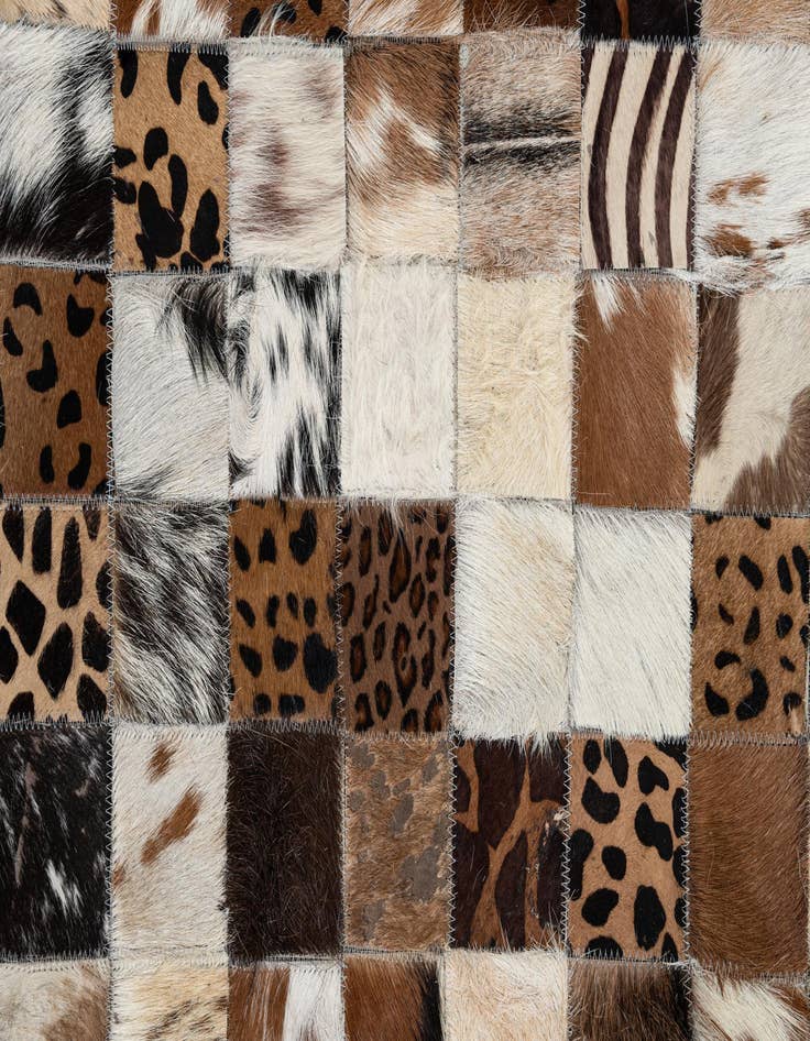Detail image of  5' 1 x 8' Cowhide Leather Rug