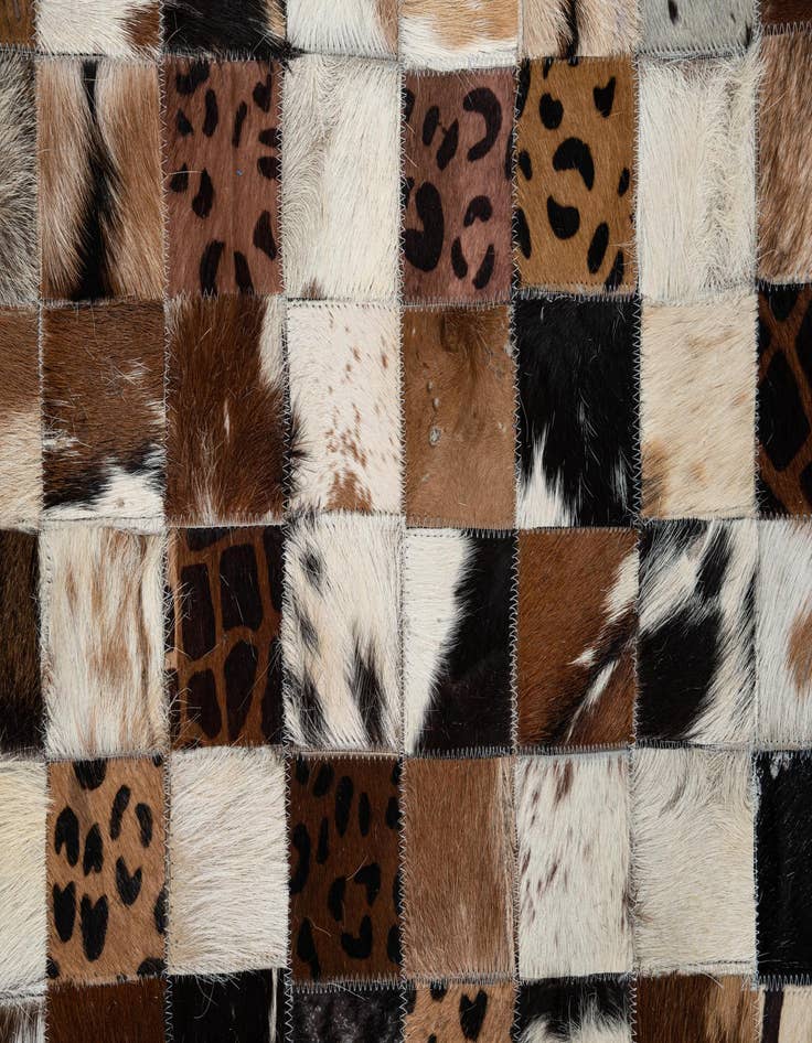 Detail image of  5' 1 x 8' Cowhide Leather Rug