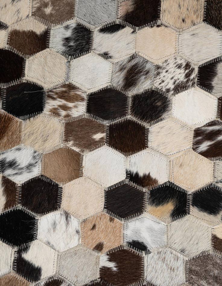 Detail image of  5' x 8' Cowhide Leather Rug