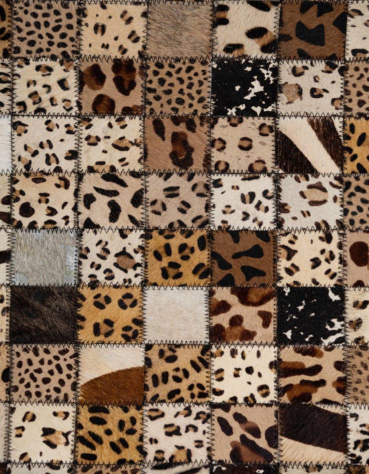 Detail image of  5' 1 x 8' Cowhide Leather Rug