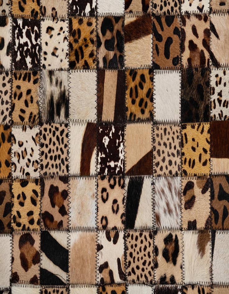 Detail image of  5' 1 x 8' Cowhide Leather Rug