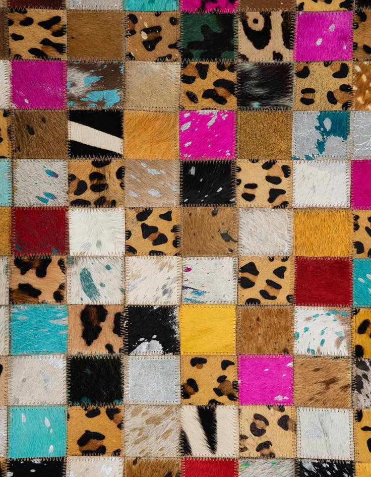 Detail image of  5' x 8' Cowhide Leather Rug