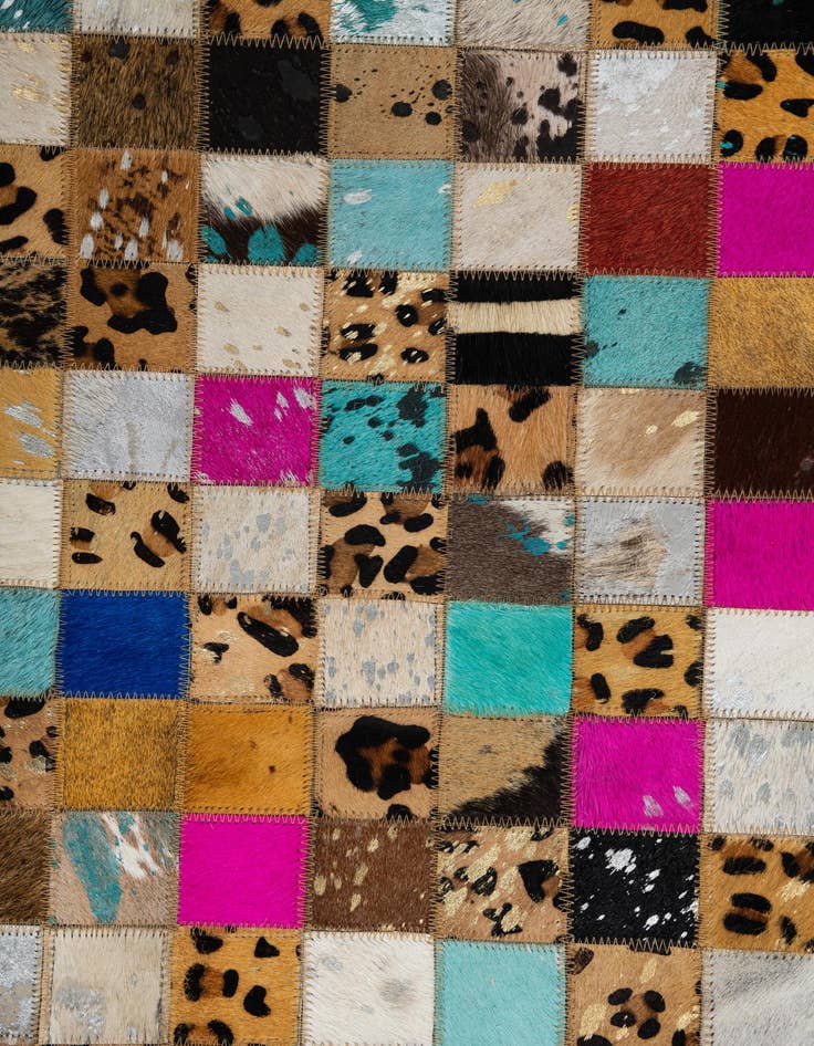 Detail image of  5' x 8' Cowhide Leather Rug