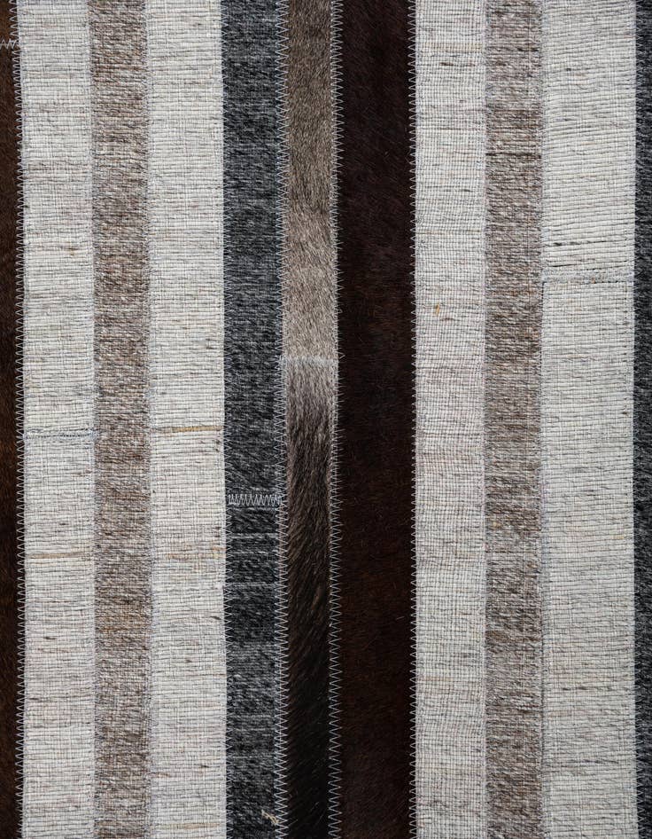 Detail image of  5' 1 x 8' Cowhide Leather Rug