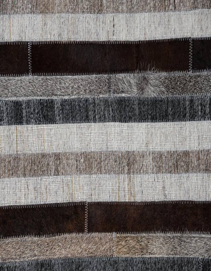 Detail image of  5' 1 x 8' Cowhide Leather Rug