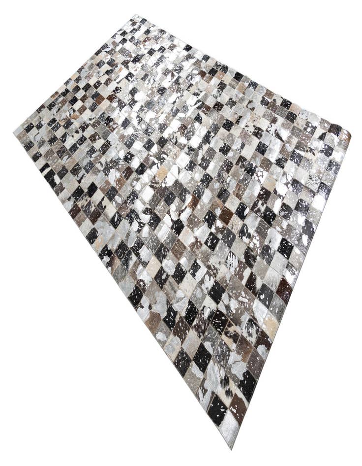 Detail image of  5' 1 x 8' 1 Cowhide Leather Rug