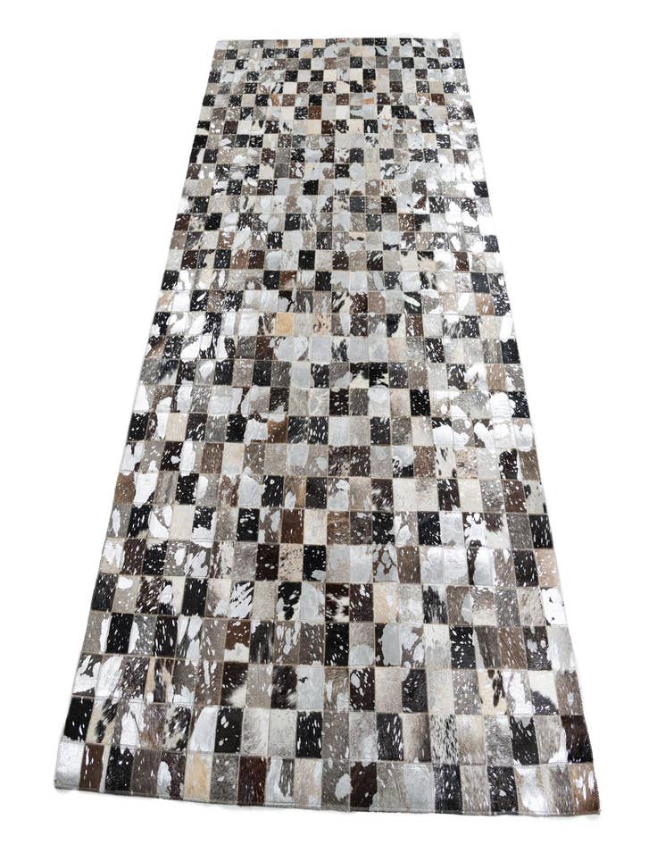 Detail image of  5' 1 x 8' 1 Cowhide Leather Rug