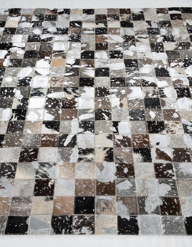 Detail image of  5' 1 x 8' 1 Cowhide Leather Rug