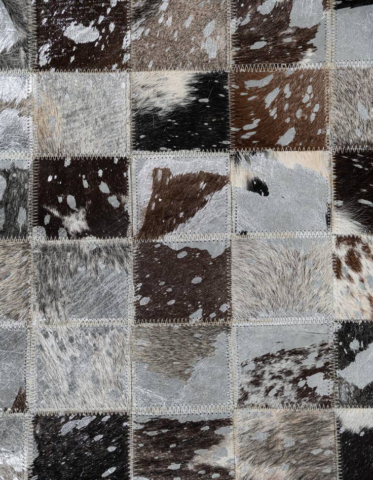 Detail image of  5' 1 x 8' 1 Cowhide Leather Rug