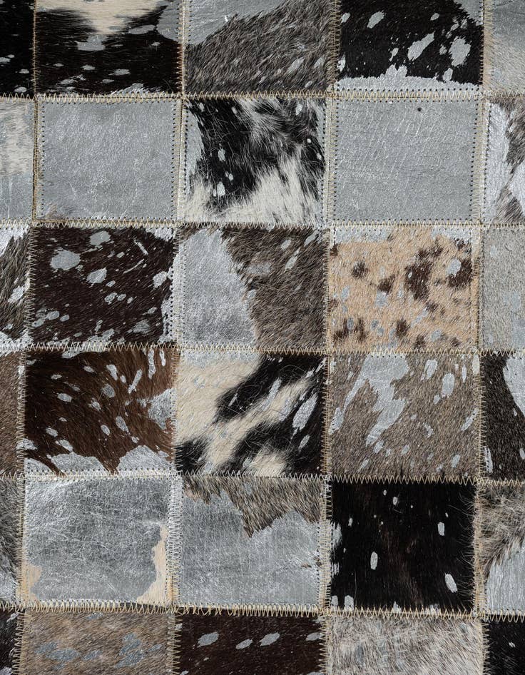 Detail image of  5' 1 x 8' 1 Cowhide Leather Rug