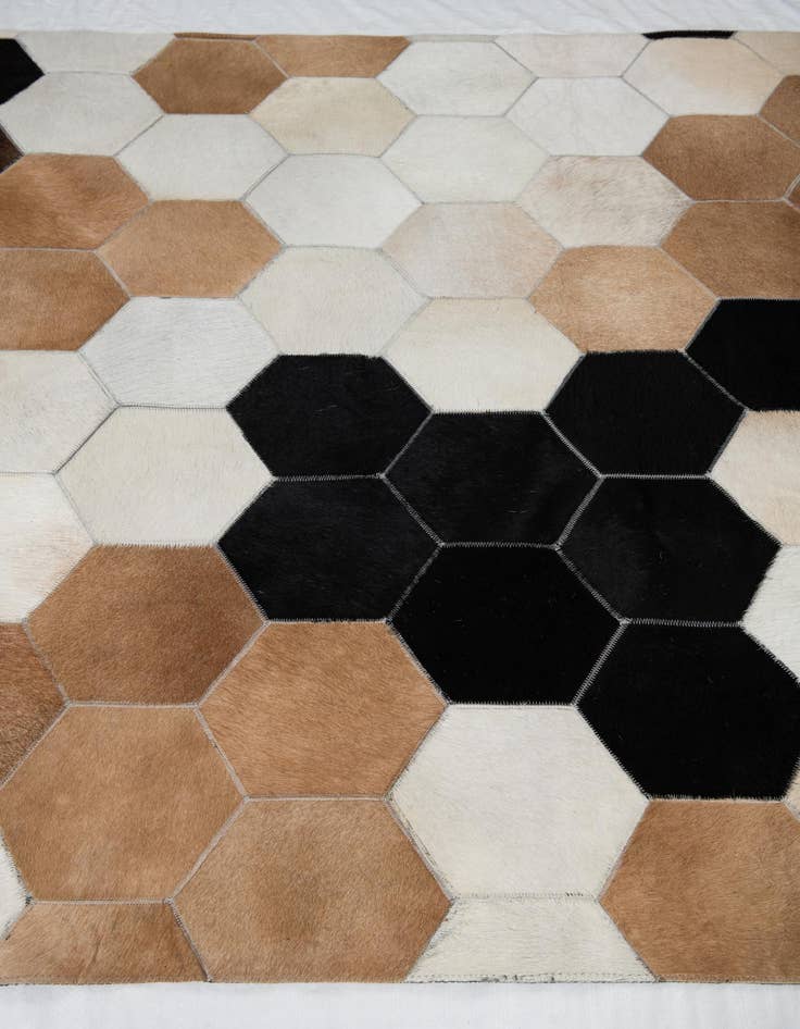 Detail image of  5' x 8' Cowhide Leather Rug