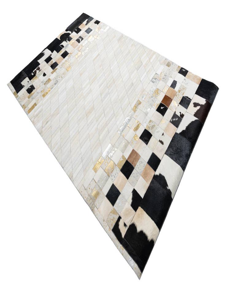 Detail image of  5' 1 x 8' Cowhide Leather Rug