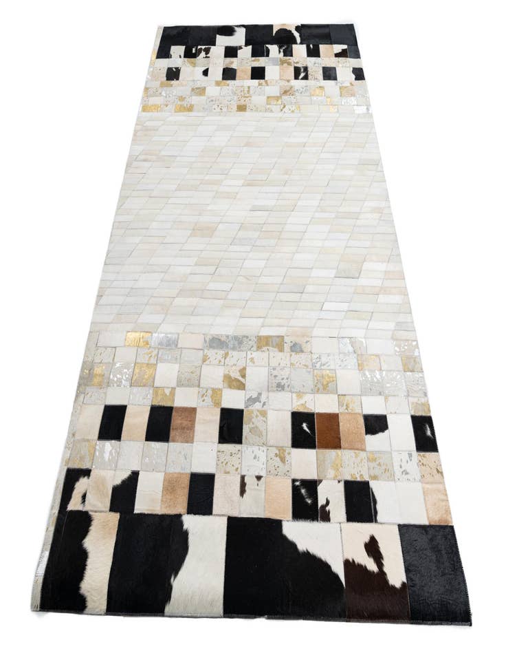 Detail image of  5' 1 x 8' Cowhide Leather Rug