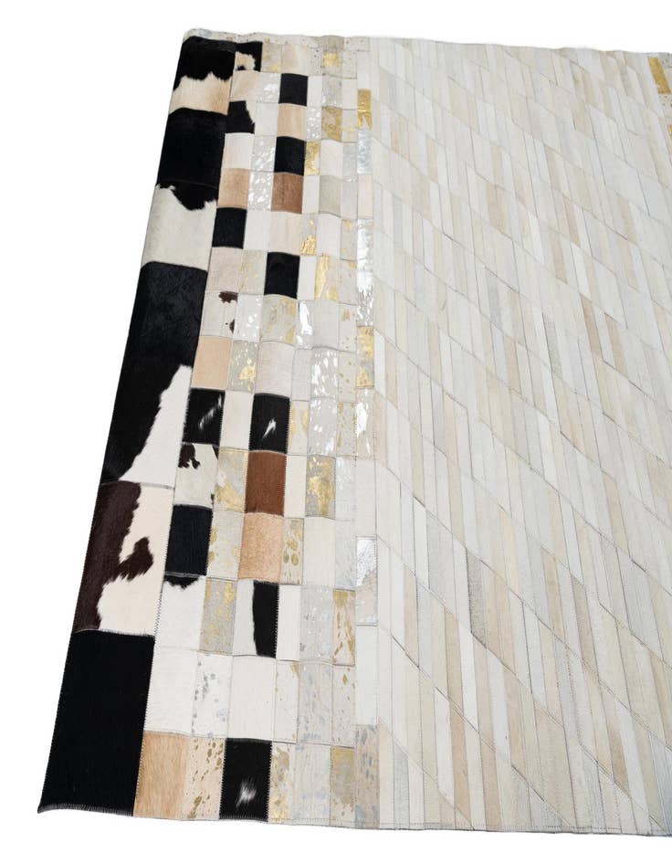 Detail image of  5' 1 x 8' Cowhide Leather Rug