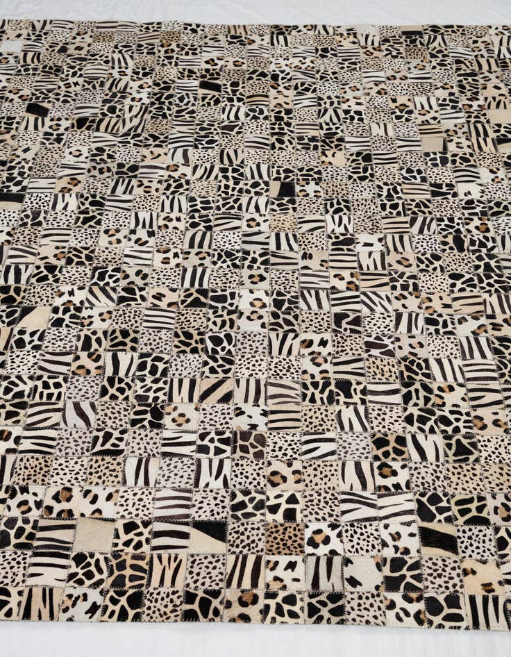 Detail image of  5' 1 x 8' Cowhide Leather Rug