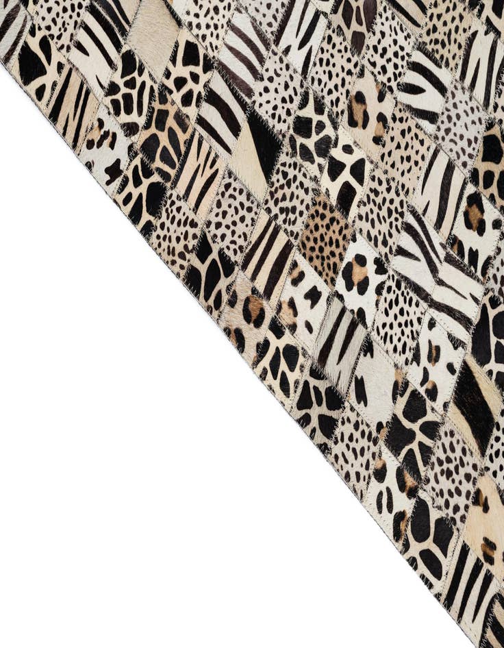 Detail image of  5' 1 x 8' Cowhide Leather Rug