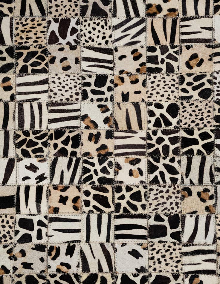 Detail image of  5' 1 x 8' Cowhide Leather Rug