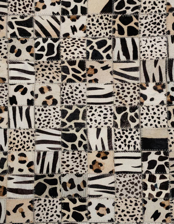 Detail image of  5' 1 x 8' Cowhide Leather Rug