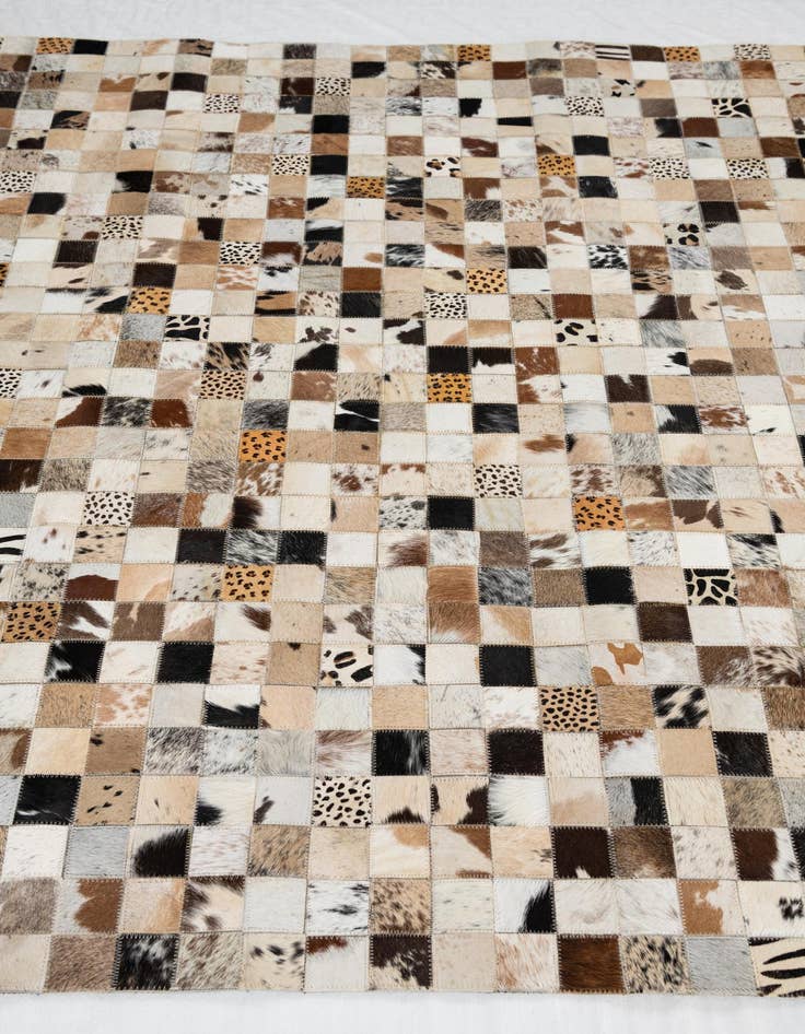 Detail image of  5' x 7' 10 Cowhide Leather Rug