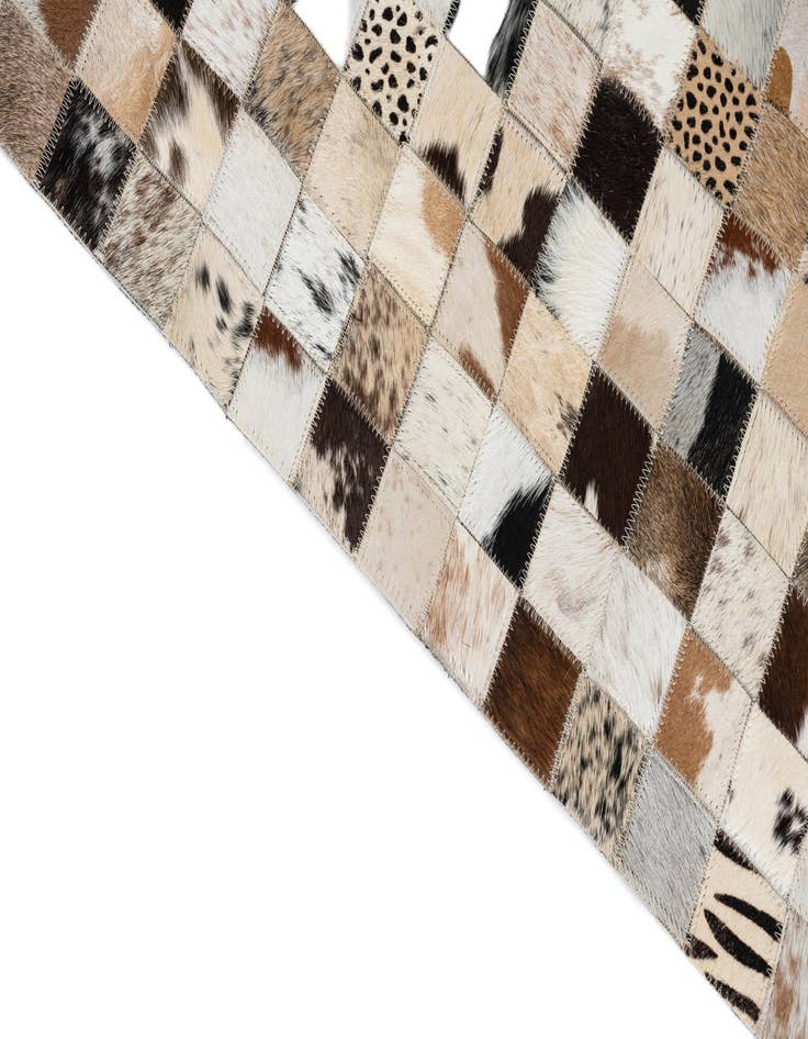 Detail image of  5' x 7' 10 Cowhide Leather Rug