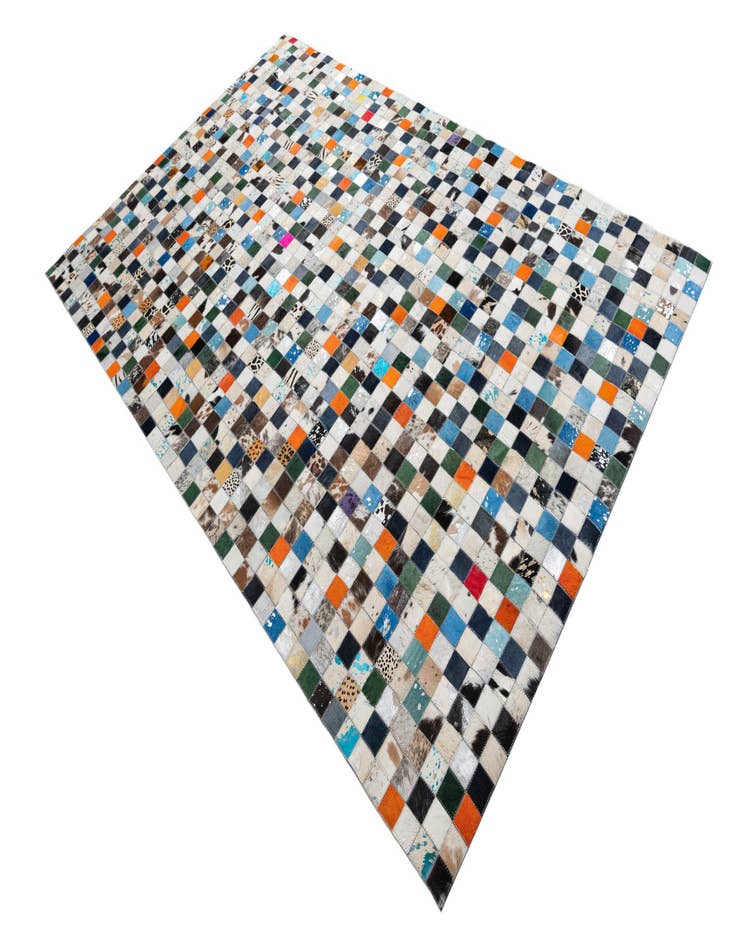 Detail image of  5' 1 x 8' Cowhide Leather Rug