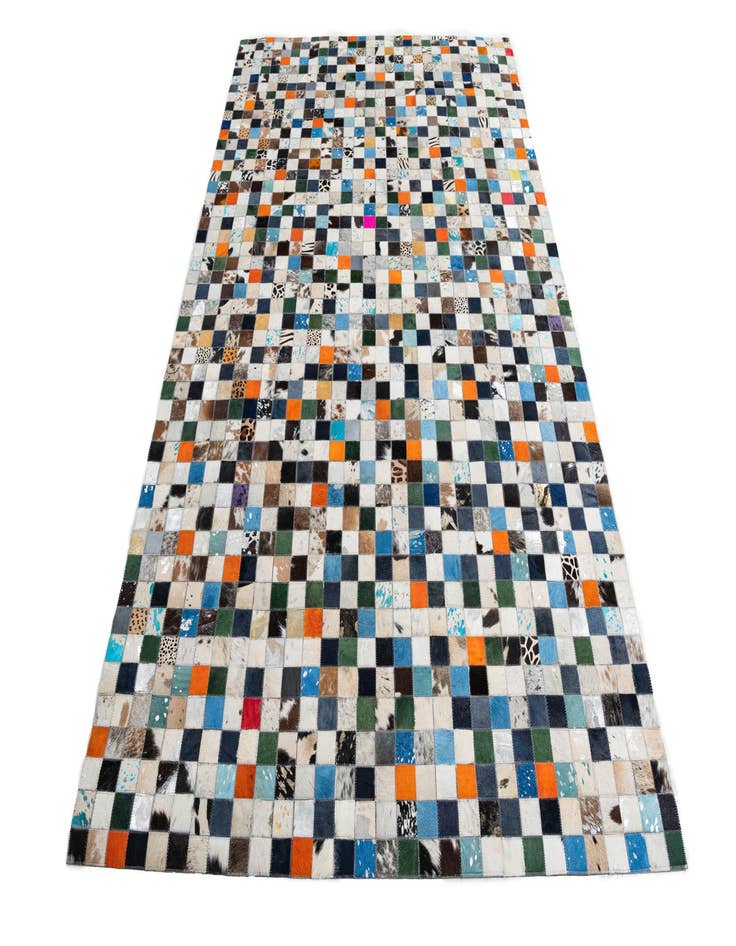 Detail image of  5' 1 x 8' Cowhide Leather Rug