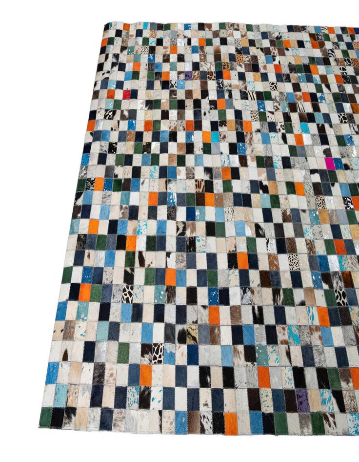 Detail image of  5' 1 x 8' Cowhide Leather Rug