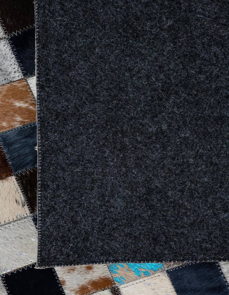 Detail image of  5' 1 x 8' Cowhide Leather Rug