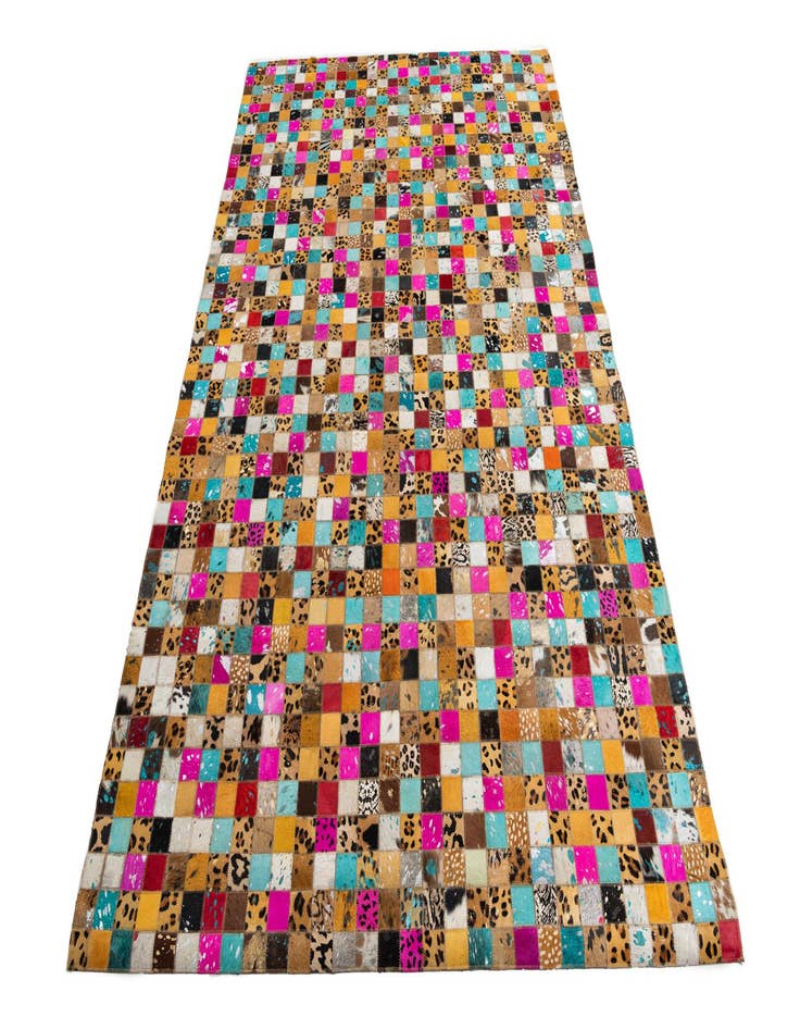 Detail image of  5' 1 x 8' Cowhide Leather Rug