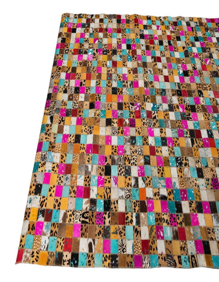 Detail image of  5' 1 x 8' Cowhide Leather Rug