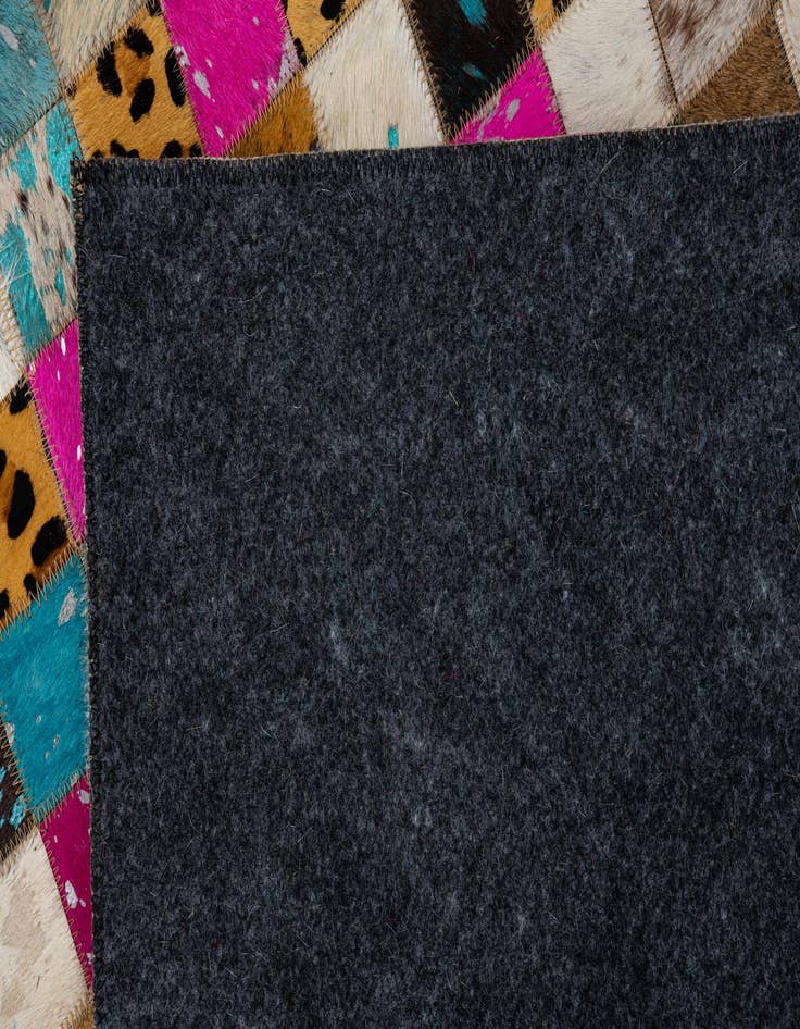 Detail image of  5' 1 x 8' Cowhide Leather Rug