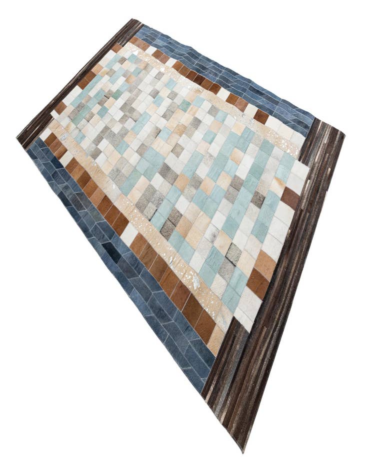 Detail image of  5' x 7' 10 Cowhide Leather Rug