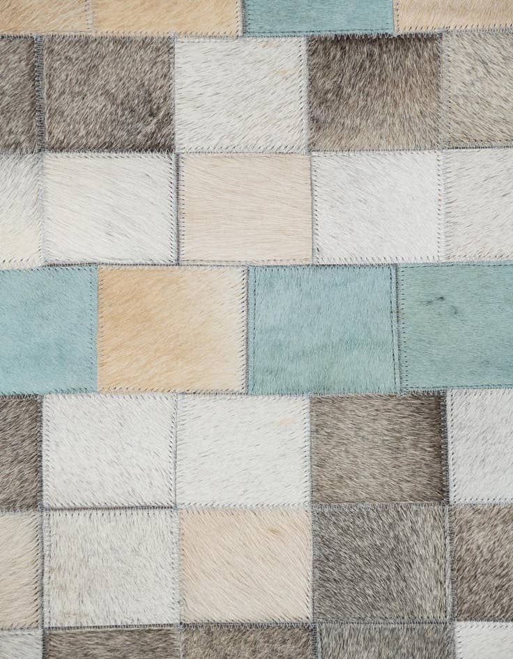 Detail image of  5' x 7' 10 Cowhide Leather Rug