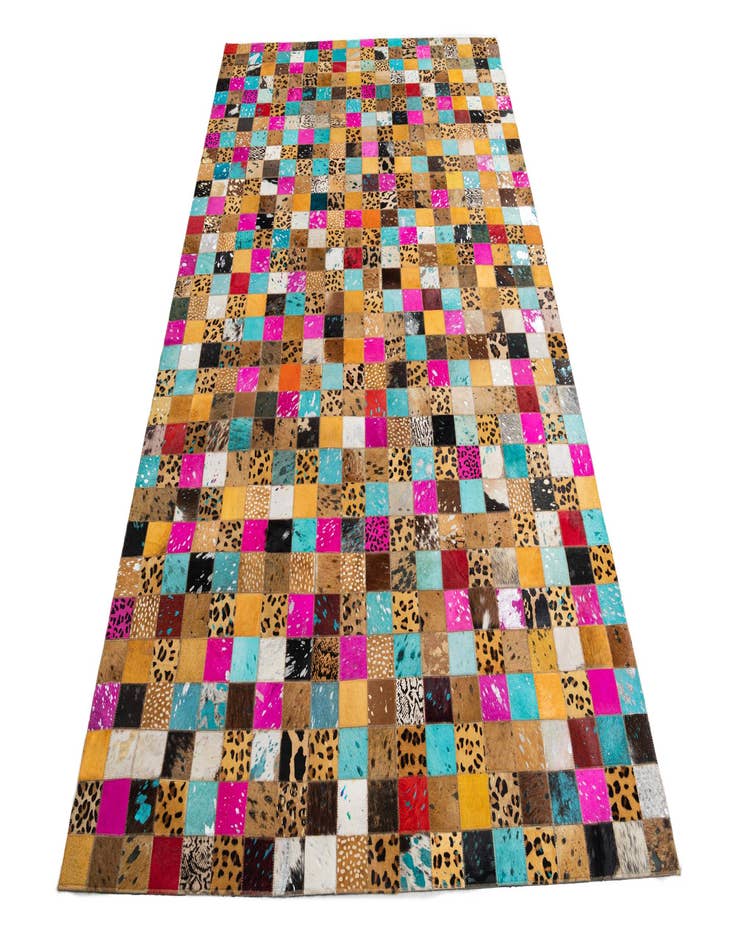 Detail image of  5' 1 x 8' Cowhide Leather Rug