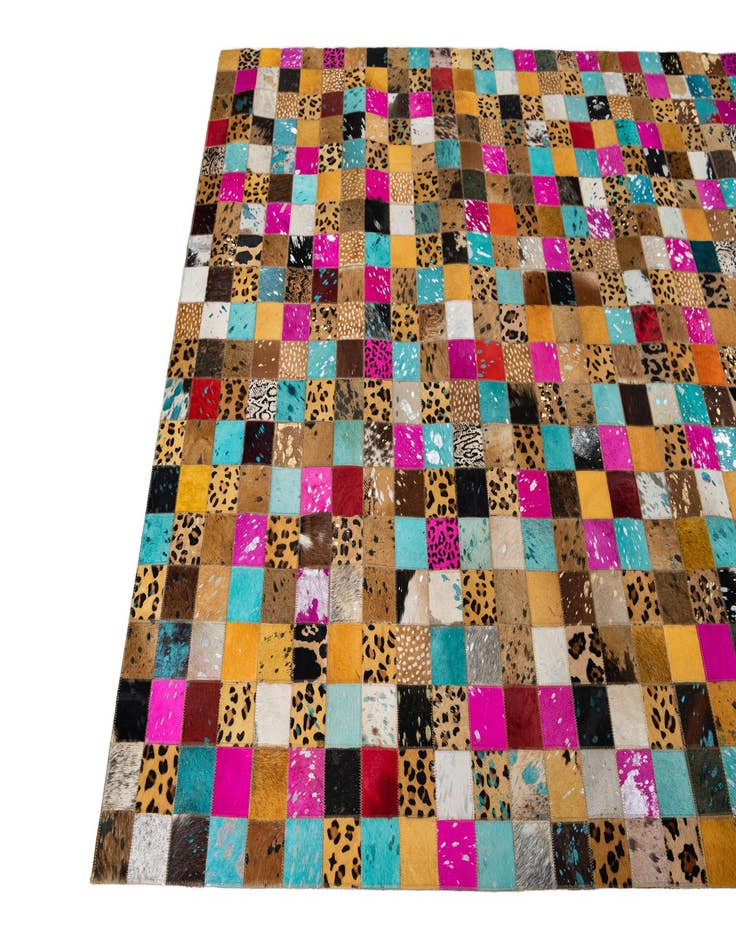 Detail image of  5' 1 x 8' Cowhide Leather Rug