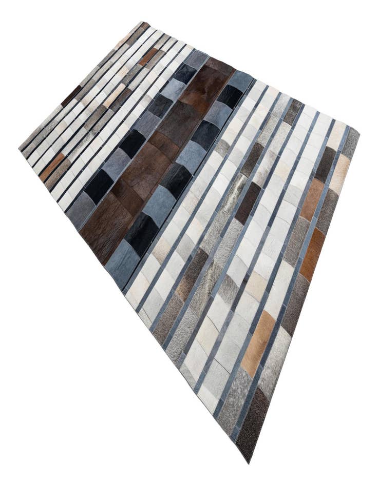 Detail image of  5' 1 x 7' 10 Cowhide Leather Rug