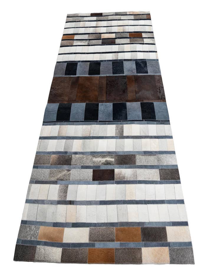 Detail image of  5' 1 x 7' 10 Cowhide Leather Rug