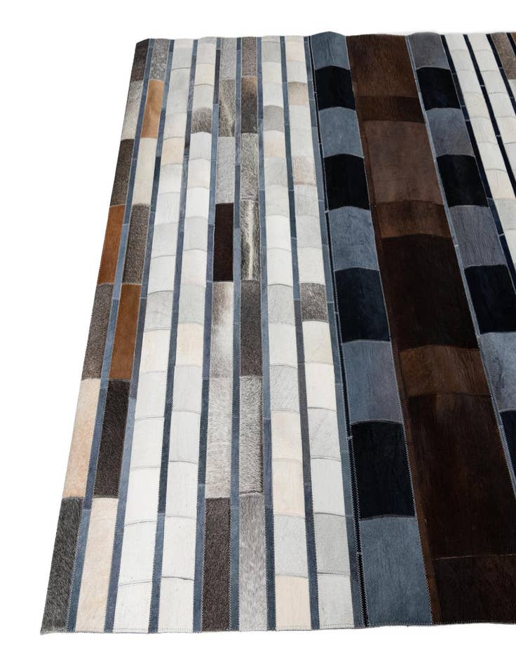 Detail image of  5' 1 x 7' 10 Cowhide Leather Rug