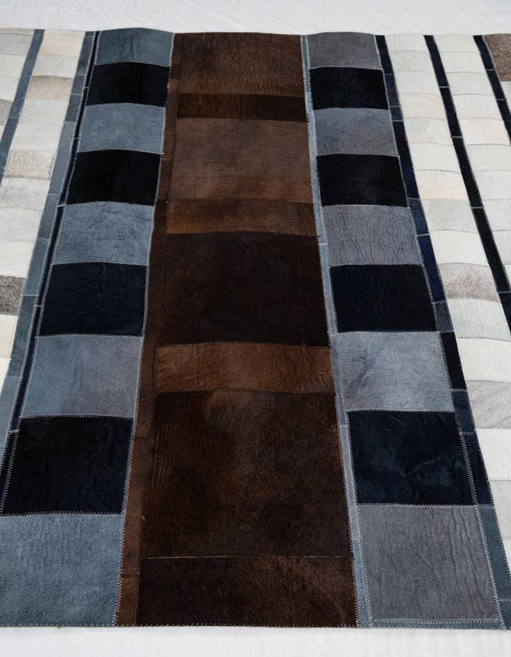 Detail image of  5' 1 x 7' 10 Cowhide Leather Rug