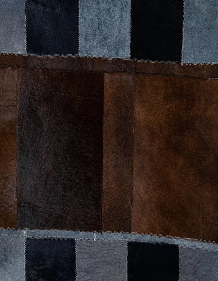 Detail image of  5' 1 x 7' 10 Cowhide Leather Rug