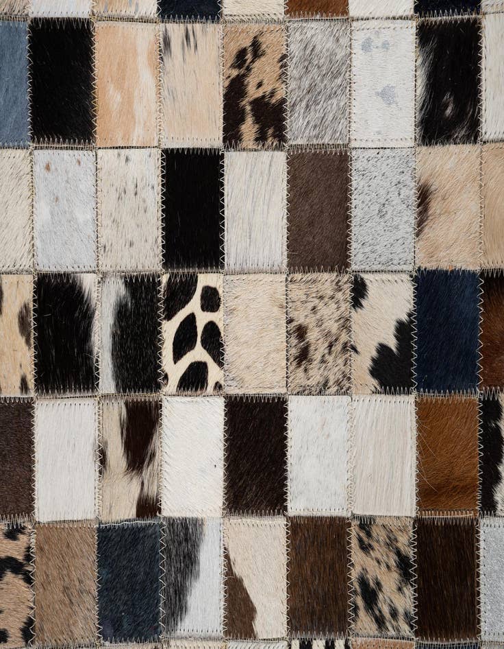 Detail image of  5' x 8' Cowhide Leather Rug