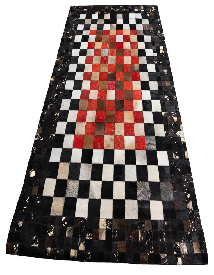 Detail image of  5' x 7' 9 Cowhide Leather Rug