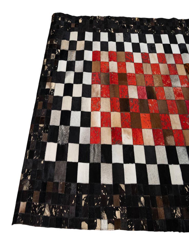 Detail image of  5' x 7' 9 Cowhide Leather Rug